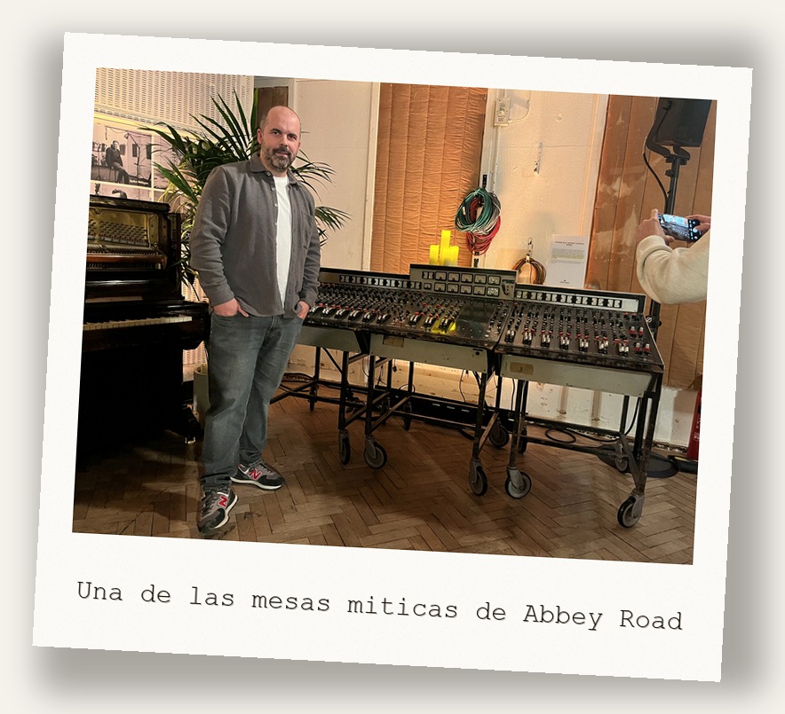 Una de las mesas miticas de Abbey Road